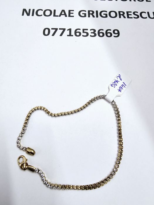 Vand bratara tenis din aur 14 k 2.72 g cod 385