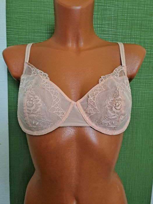 Sutien fără burete 85C NKD, material Poliester, Elastan, Caisă