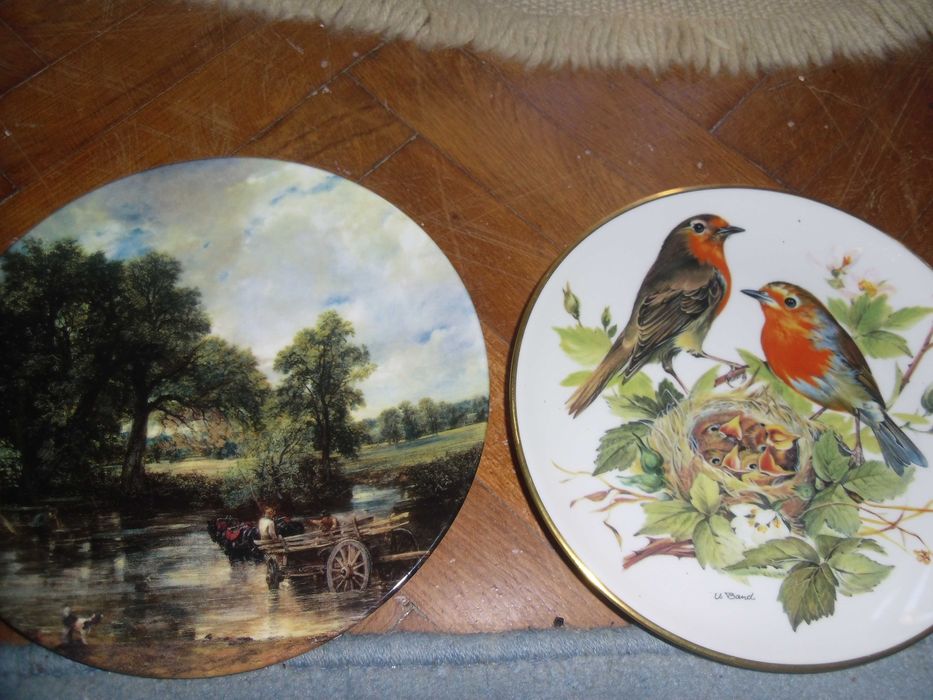 farfurii noi ,cu pasari portelan engl.