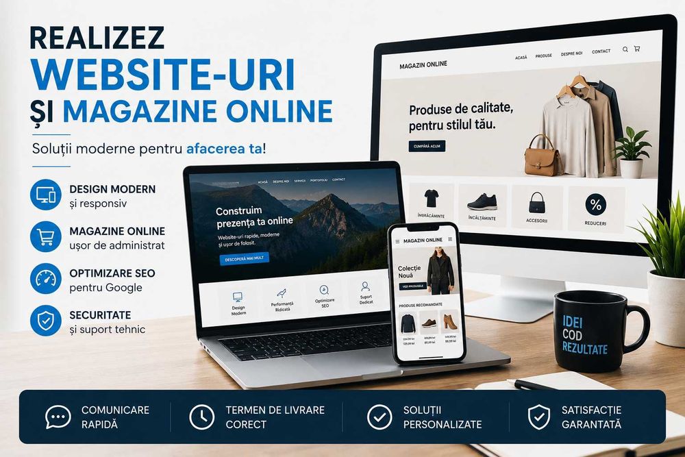 Realizez Website-uri și Magazine Online – Profesionale și Personalizate