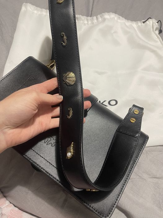 Pinko кожена чанта Love classic Icon Simply