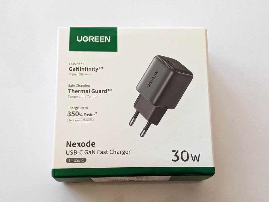 НОВО Зарядно бързо 30W GAN за телефон таблет iphone samsung xiaomi захранване