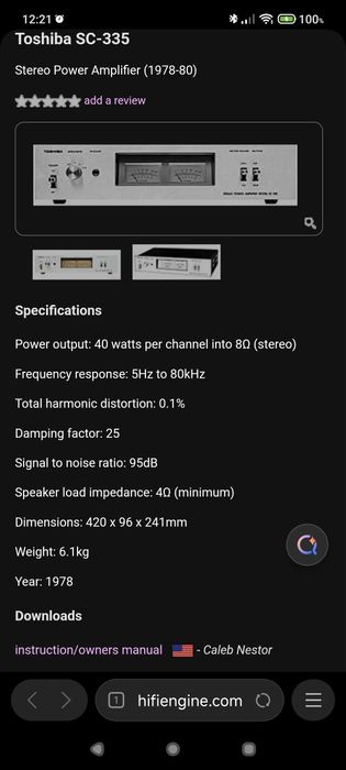 Vând amplificator Toshiba st 335
