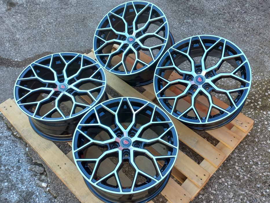 18"Vossen 5x112 Vw Audi Seat Skoda Mercedes 8ж ет40 Black Polish Чисто Нови.