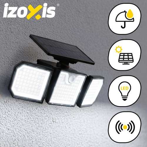 Соларна лампа 167 LED 500lm IP65 със сензор за движение и здрач