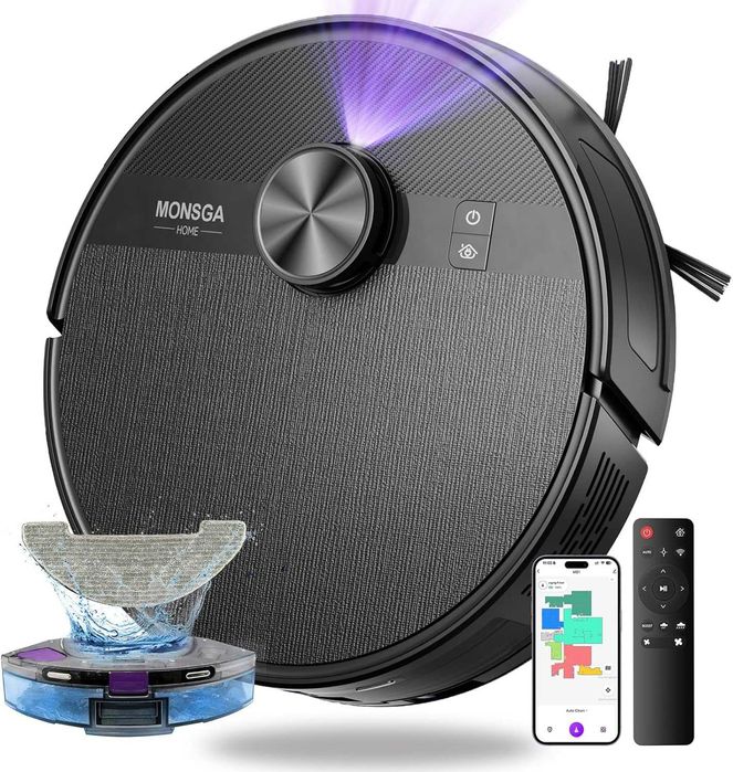 Aspirator robot cu mop 5000 Pa cu aplicatie si telecomanda