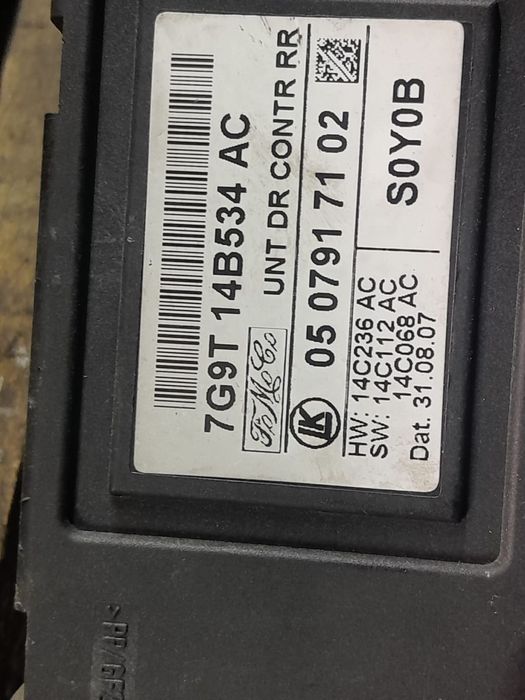 Calculator modul usa dreapta spate 7G9T14B534AC Ford Mondeo MK4 [2007