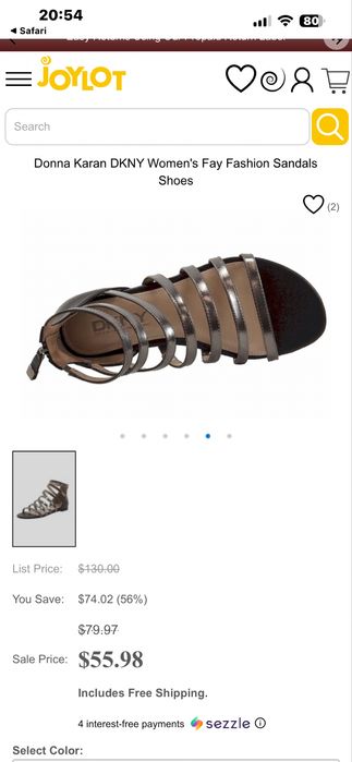 Sandale DKNY originale,noi din piele,cu fermoar
