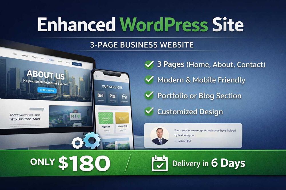 Изработка на WordPress сайт за бизнес | модерен и responsive
