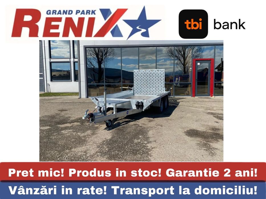 Martz Remorca auto transport utilaje, 2 axe, sistem de franare, 2700kg, KOPARKA  300/150/24 Remorca transport utilaje