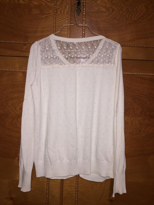 Cardigan alb din tricot