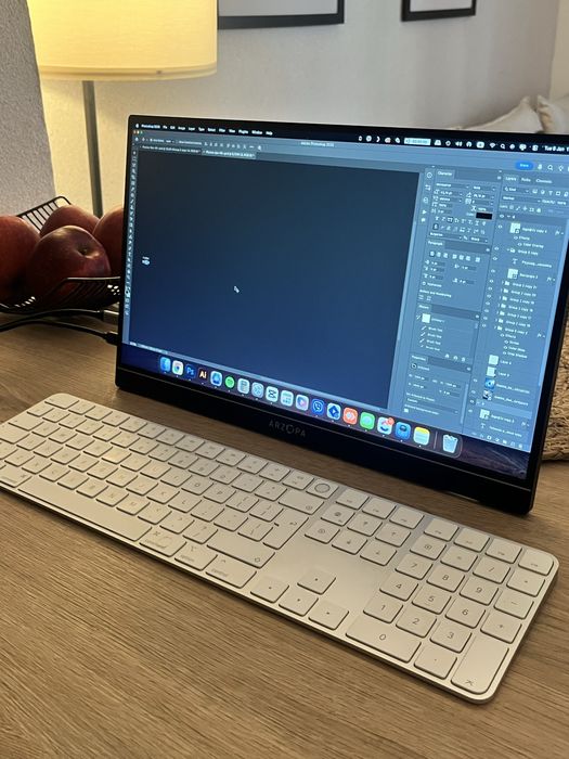 Комплект -Mac Mini M1 2020, Монитор Arzopa 16.1 инча, Apple клавиатура