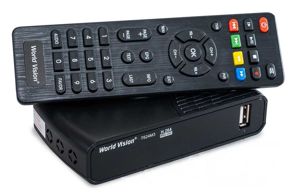Decoder for digital TV and cable World Vision T624M2 DVB-T DVB-C