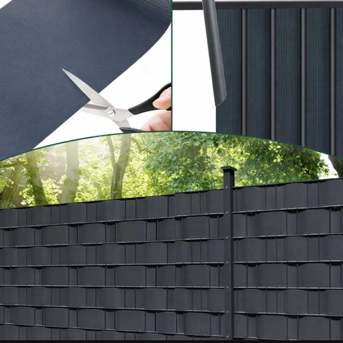 Антрацитна оградна лента 19 см x 35 м – UV устойчива и лесна за монтаж