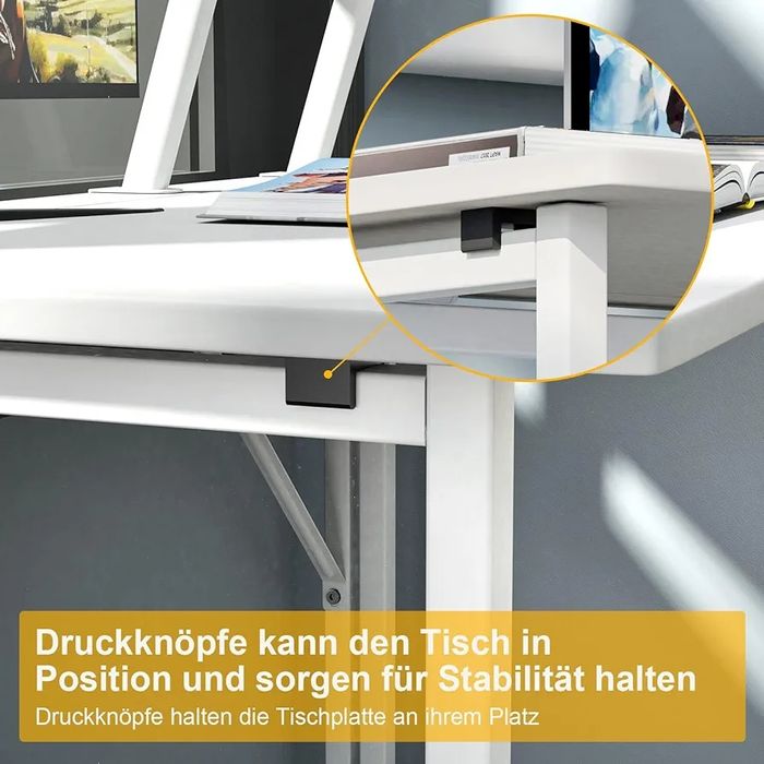 Практично Бяло Сгъваемо бюро с поставка