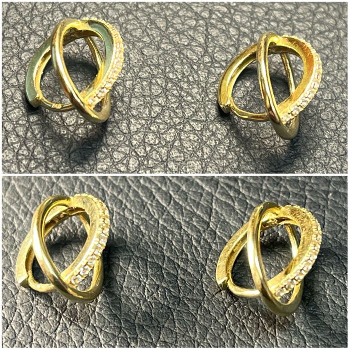 Златни обеци Халки ЧИСТО НОВИ 14 карата 585 zlatni obeci zlaten gold