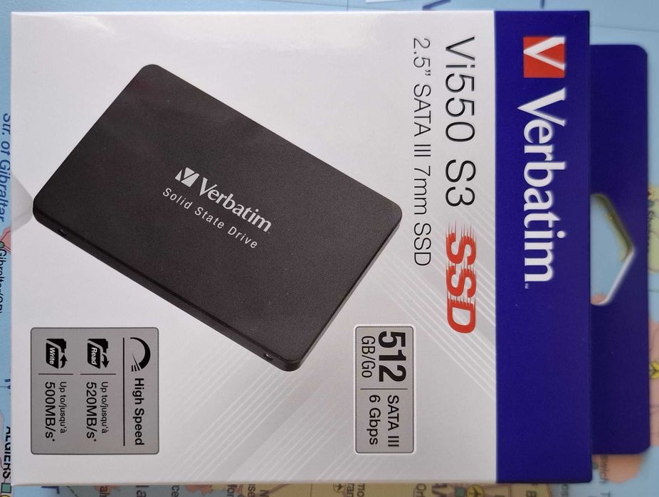 SSD Verbatim Vi550 S3 512GB SATA3 (2,5" 7mm) nou, doar desigilat
