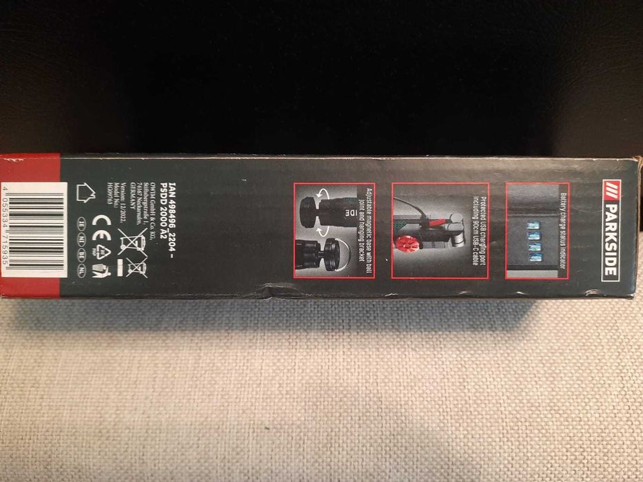 lampa led cu cap oscilant,rabatabil parkside