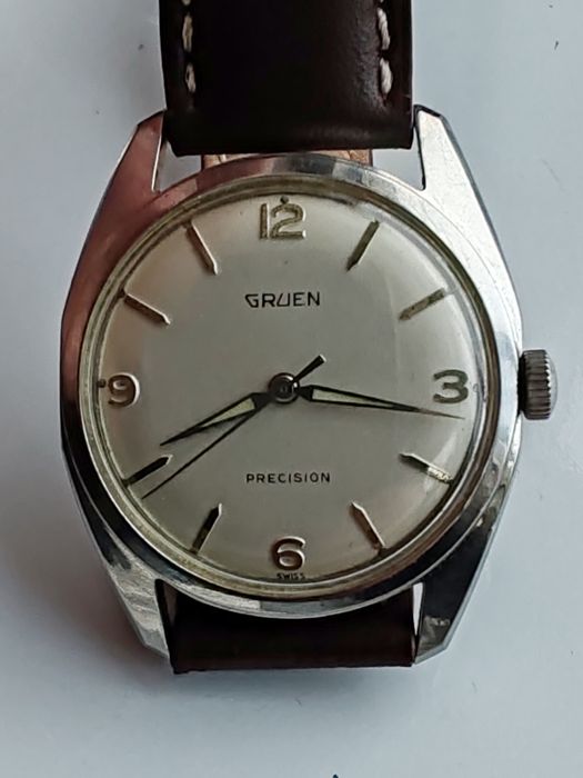 Ceas Gruen Precision Int Manuala Funcționează impecabil!