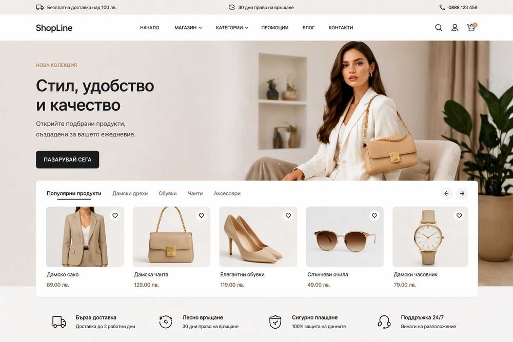 Изработка на сайт за 100 евро | Софтуер по поръчка | Mobile приложения