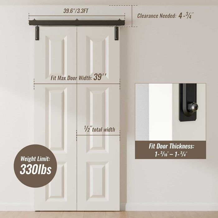 40" Бокс релса механизъм за плъзгаща сгъваема врата комплект