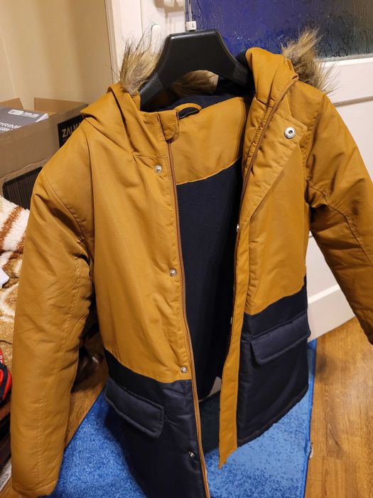 Geaca iarna copii,  152 cm, culoare galben/negru
