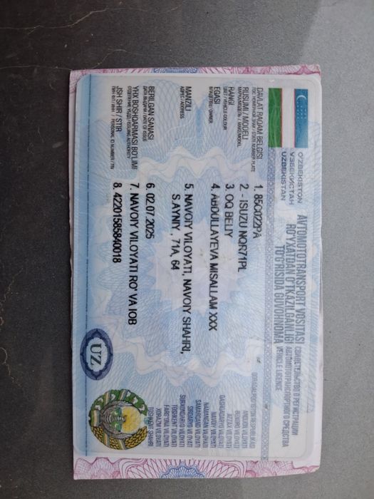 Isuzu samasval sotiladi