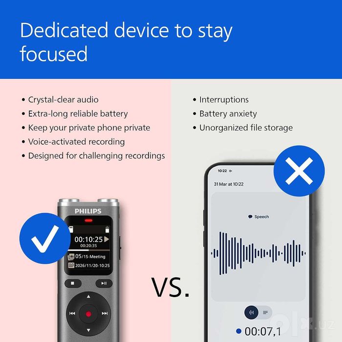 Philips VoiceTracer Audio Recorder DVT2075 (Диктофон)