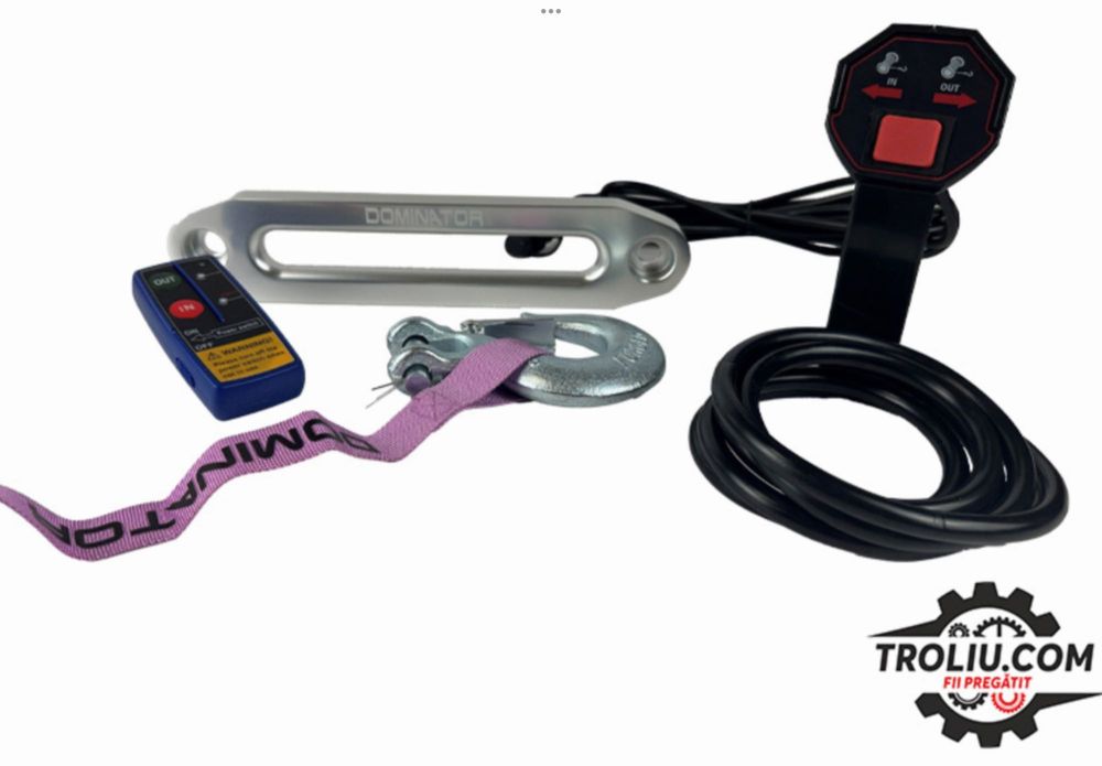 Troliu electric Dominator 13000 HD SR sintetic platforma 4x4 auto