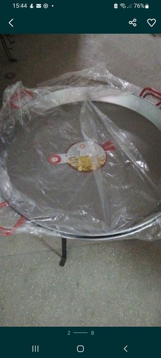 Tigaie Paella oțel finisat 55cm + trepied Promo 235 lei 30/34/36/38/40