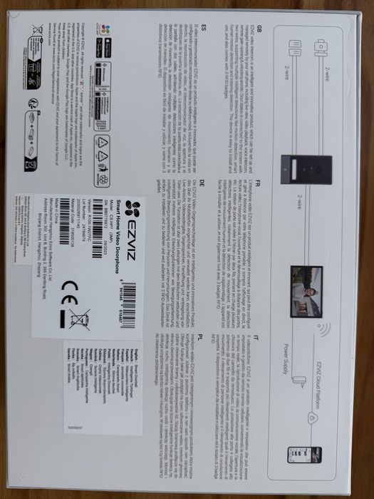 Kit interfon video Ezviz HP7 2K 3mp Ecran 7 inch Wi-Fi RFID aplicatie