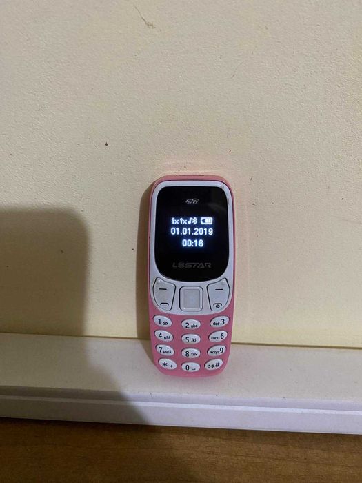 Мини детски телефон – розов, работещ, със SIM – идеален за деца