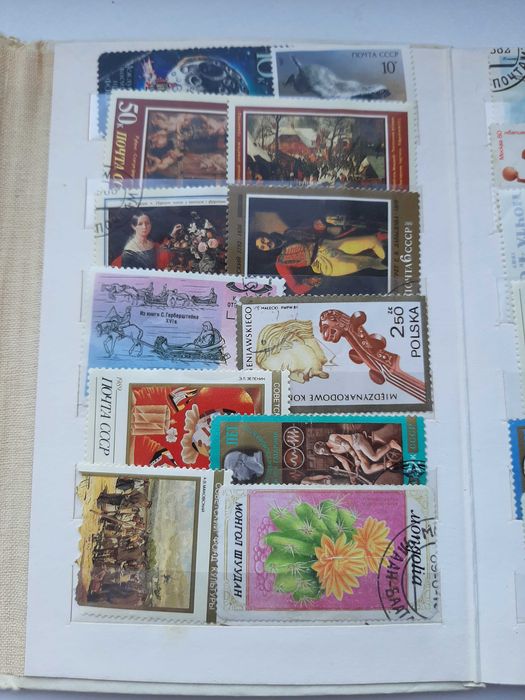 Альбом с почтовыми марками СССР, 35 шт.
