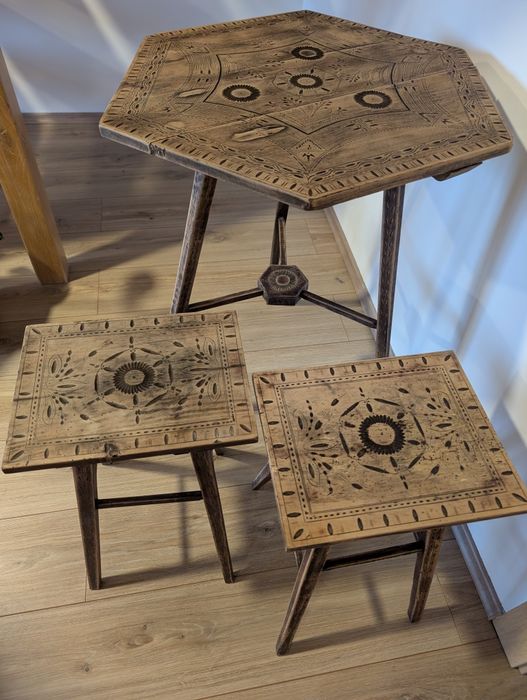 Set vechi masă și scaune Transilvania