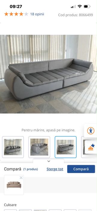 Canapea extensibila cu lada pentru depozitare