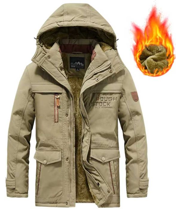 Новая мужская зимняя куртка с капюшоном 3 цвета размер 48-58 до 120 кг