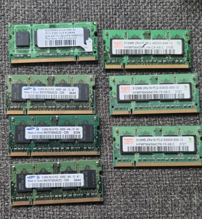 Ram Laptop Sodimm 512 DDr2 444 555
