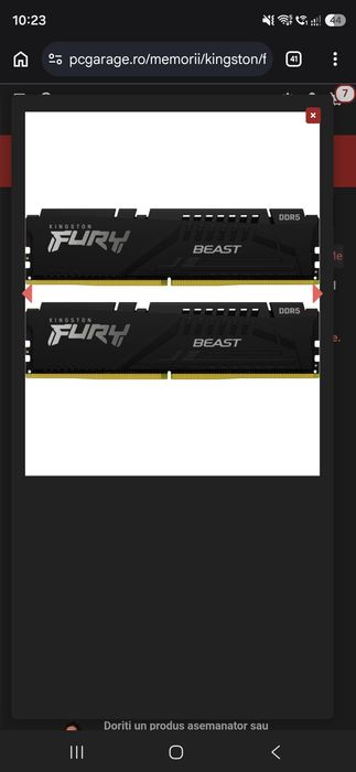 Kit Memorie 2x8GB Kingston FURY Beast 16GB DDR5 6000MHz CL30 Dual Channel