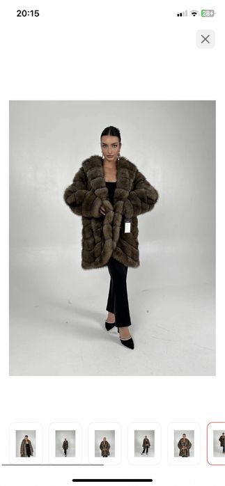 Эко шуба коричневый