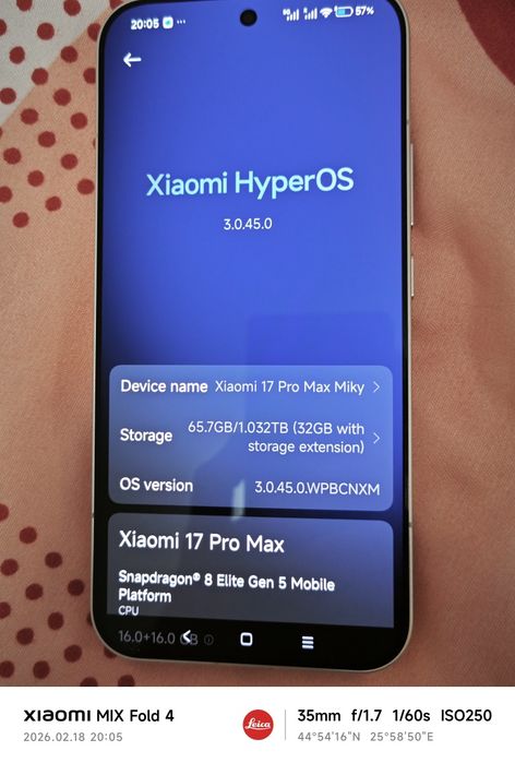Vand Xiaomi 17 Pro Max