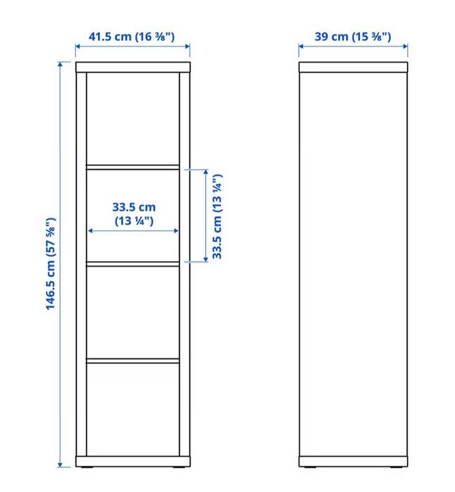 Etajera alba Ikea, 2 rafturi, 2 usi