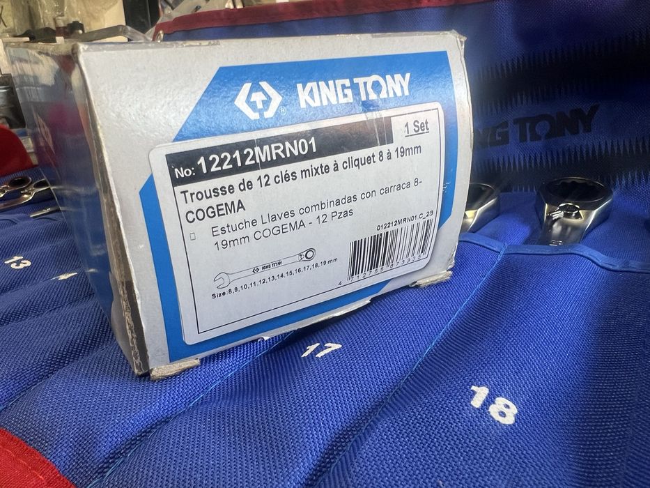 Set chei combinate cu clichet KING TONY 8–19 mm (12 piese)