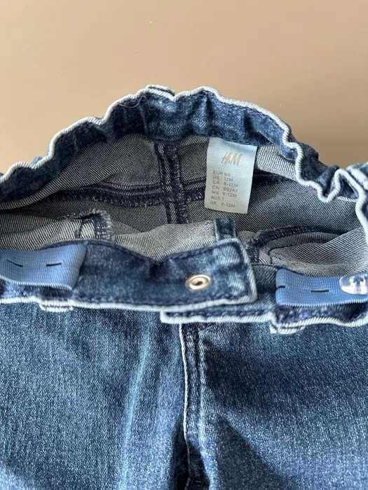 Бебешки дънки  - коплект от 2 броя , размер 9-12 месеца