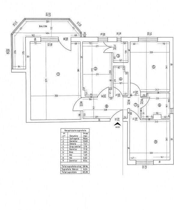 Apartament 3 camere decomandat | 65,20 mp | 1 Mai - Zona Ciuperca