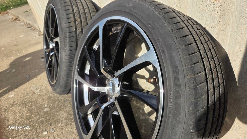 Алуминиеви джанти ABT BBS DR Mystic Black 18" + летни гуми 0.7 мм, 5×112, за Seat, Audi, VW, Skoda