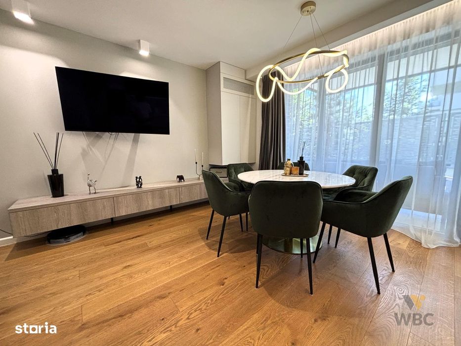 Apartament 3 camere cu Gradina proprie, Mobilat premium, Parcare, BRUT