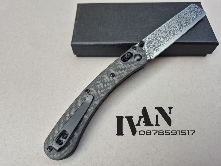 Сгъваем нож-Дамаска стомана 67слоя ,сърцевина VG10 ,карбонова дръжка