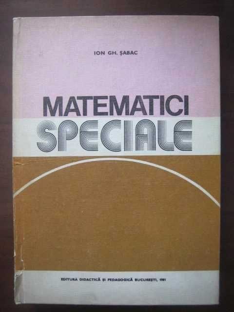 Analiza matematica & Matematici speciale
