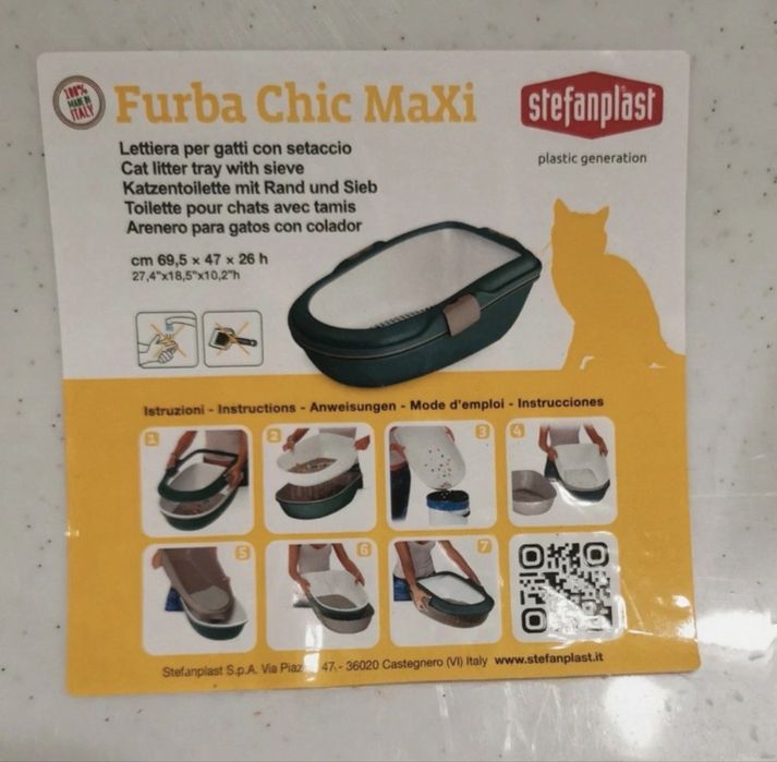 Litiera dubla pentru pisici fara clipsuri de prindere 69,5 cmx 47 cm x 26 cm (inaltime)