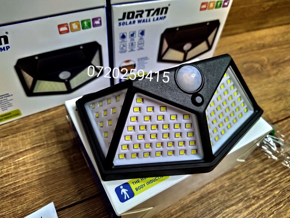 Set 5 lampi Solare Jortan cu Senzor de Lumina si Miscare ,100W